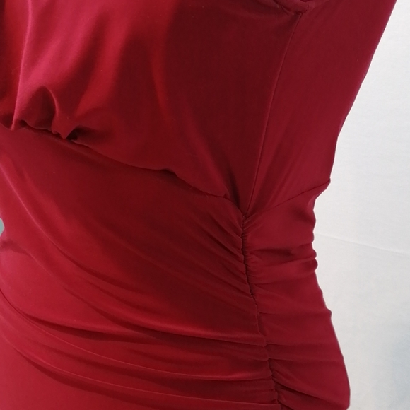 One Shoulder Sexy Red Cocktail Dress Sz Medium - Picture 4 of 10